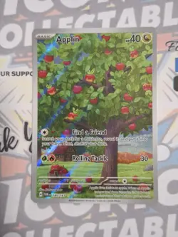Applin 185/167 Illustration Rare Twilight Masquerade Pokemon Card NM/M - Image 1