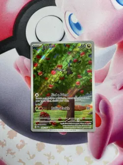 Pokemon TCG Applin Holo Illustration Rare Card 185/167 Twilight Masquerade NM - Image 1