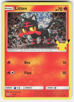 POKEMON LITTEN 015/025 MCDONALD'S 25TH ANNIVERSARY PROMOS HOLO LP - Image 1