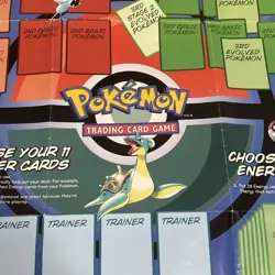 Pokemon Vintage 1999 Deck Construction Mat 2 Sided with Fossil set checklist - Image 5
