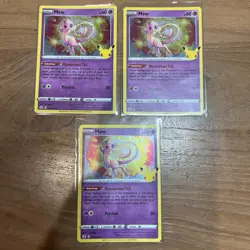 Pokemon 25th Celebrations Mew 011/025 Rare Holo Bundle X 3 - Image 1