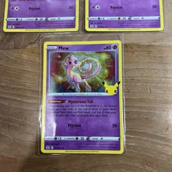 Pokemon 25th Celebrations Mew 011/025 Rare Holo Bundle X 3 - Image 3