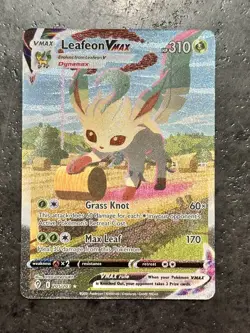 Pokemon TCG Leafeon Vmax Evolving Skies 205/203 Holo Secret Rare - Image 1