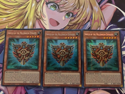 Yugioh 3x Shield of the Millennium Dynasty MP25-EN078 2025 Mega-Pack 1st Ed NM - Image 1