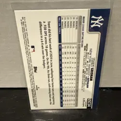 2025 Topps Chrome Update Sapphire Trent Grisham #USC54 New York Yankees - Image 2