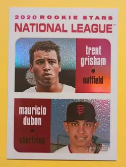 2020 Topps Heritage Stars Chrome /71 Trent Grisham Mauricio Dubon Rookie RC - Image 1