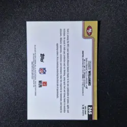 2025 Topps Chrome Trent Williams Football LEATHER REFRACTOR SF 49ers NFL - Image 2