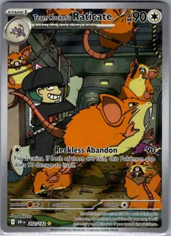 Team Rocket's Raticate 202/182 SV10: Destined Rivals - Pokemon Card - NM - Image 1