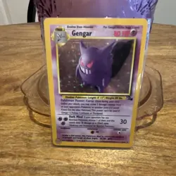 Pokemon TCG Gengar 5/62 Fossil Holo Rare 80 HP Stage 2 Unlimited English Card - Image 1