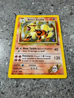 Pokemon TCG Cards Blaine's Arcanine 1/132 Gym Challenge Holo Rare EXC-NM - Image 5