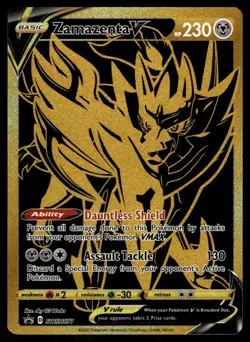 ZAMAZENTA V - SWSH077 Promo SWSH Black Star Pokemon NM - Image 1