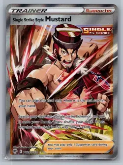 Pokemon TCG Single Strike Style Mustard Full Art TG28/TG30, Brilliant Stars (NM) - Image 1