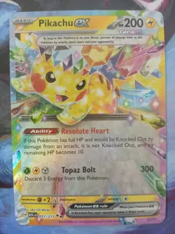 Pikachu ex - 57/191 - Double Rare - Pokemon TCG Surging Sparks - NM - Image 1