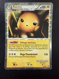 Pokemon Raichu Prime 83/90 Undaunted Holo MP - Image 1