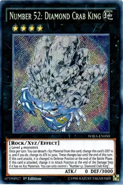 Yugioh! LP Number 52: Diamond Crab King - WIRA-EN050 - Secret Rare - 1st Edition - Image 1