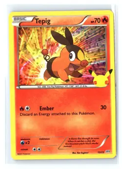 POKEMON TEPIG 013/025 MCDONALD'S 25TH ANNIVERSARY PROMOS NM - Image 1