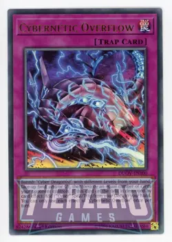 Yugioh Cybernetic Overflow DUOV-EN100 Ultra Rare 1st Edition NM/LP - Image 1