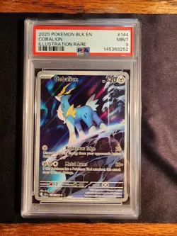 PSA 9 - Mint - Cobalion 144/086 Illustration Rare Black Bolt Pokemon Card - Image 1