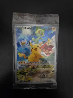 Pikachu SVP027 Black Star Promo Scarlet & Violet Holo Pokemon Card - NM SEALED - Image 1