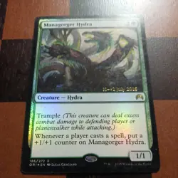 Mtg Managorger Hydra FOIL LP Magic Origins Prerelease Card - Image 2