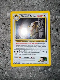 Pokemon TCG Cards Giovanni's Persian 8/132 Gym Challenge Holo Rare EXC-NM - Image 3