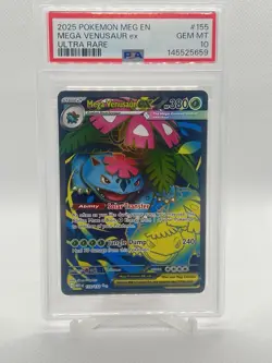 PSA 10 Mega Venusaur ex 155/132 Pokemon Mega Evolution Ultra Rare Full Art - Image 1