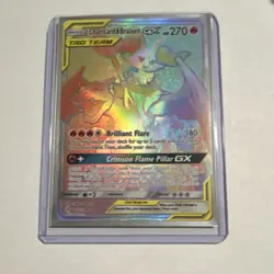 Pokemon Charizard & Braixen GX Rainbow Rare Holo 251/236 SM Cosmic Eclipse 270 … - Image 1