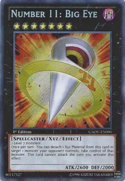 Yugioh! LP Number 11: Big Eye - GAOV-EN090 - Secret Rare - Unlimited Edition Lig - Image 1