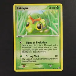 Caterpie 56/112 EX Fire Red & Leaf Green Pokemon TCG VG Condition - Image 1
