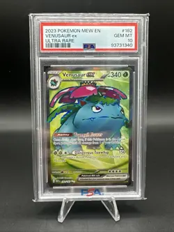 PSA 10 Gem Mint 2023 Pokemon Mew En Venusaur ex #182/165 Ultra Rare - Image 1