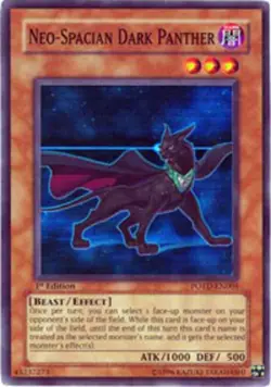 Yugioh! LP Neo-Spacian Dark Panther - POTD-EN005 - Super Rare - 1st Edition Ligh - Image 1