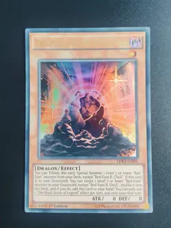 YUGIOH Ultra Rare The Black Stone Of Legend LDK2-ENJ05 1st Edition - Image 1