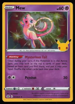 2021 SWORD & SHIELD - CELEBRATIONS MEW BASIC/RARE HOLO #11 - Image 1