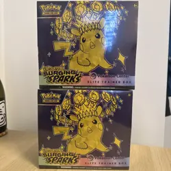 Pokemon TCG Surging Sparks Pokemon Center Elite Trainer Box ETB New/Sealed x 2 - Image 1