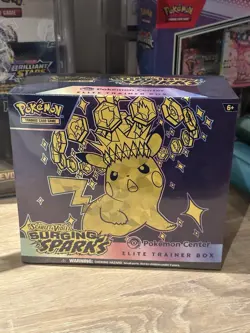 Surging Sparks Pokemon Center Elite Trainer Box ETB New & Sealed #2 - Image 1