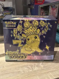 Surging Sparks Pokemon Center Elite Trainer Box ETB New & Sealed #1 - Image 1
