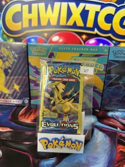 Pokemon Evolutions Booster Pack Charizard 3 Cards Standard Card Stock - Image 1