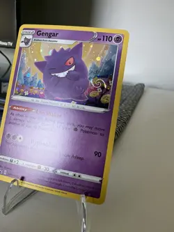 Gengar w/Swirl! SWSH052 Sword & Shield Black Star Promo Card Champions Path - Image 1