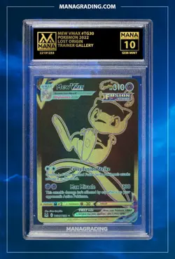 POKEMON MEW VMAX #TG30 LOST ORIGIN MANA 10 PSA STACKABLE - Image 1