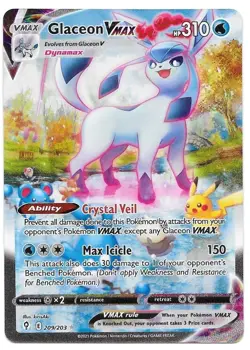 Pokemon TCG - Glaceon Vmax #209 - Alt Art - Evolving Skies - NM - Image 1