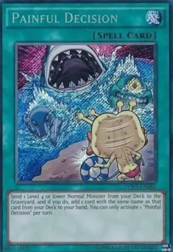 Yugioh! LP Painful Decision - DOCS-EN065 - Secret Rare - Unlimited Edition Light - Image 1