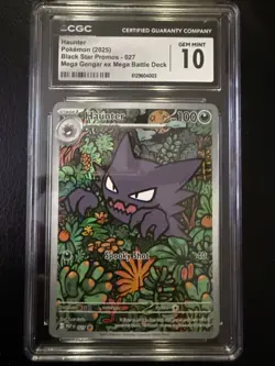 2025 POKEMON MEP EN-ME BLACK STAR PROMO #027 HAUNTER CGC 10 GEM MINT - Image 1