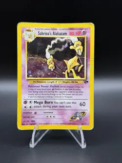 Pokemon TCG Sabrina's Alakazam 16/132 Gym Challenge Holo Rare - HP/DMG - Image 1