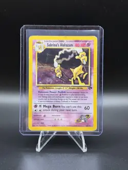 Pokemon TCG Sabrina's Alakazam 16/132 Gym Challenge Holo Rare - HP/DMG - Image 3