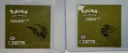 ZUBAT GOLDBAT 1999 POKEMON Japan ARTBOX SERIES 1 Rare Gold Foil ANIME STICKERS - Image 3