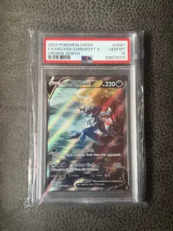 2023 POKEMON SWORD & SHIELD CROWN ZENITH FULL ART/HISUIAN SAMUROTT V PSA 10 - Image 1