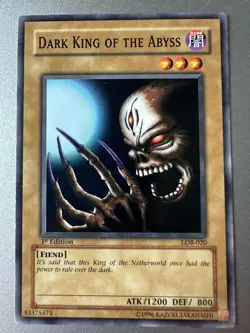 Dark King of Abyss LOB-020 The Legend of Blue Eyes White Dragon 1st Edition LP - Image 1