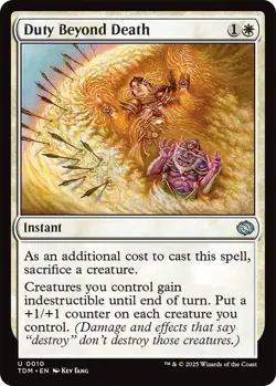 DUTY BEYOND DEATH X 4 N/M TARKIR: DRAGONSTORM MAGIC THE GATHERING - Image 1