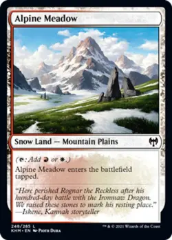 x4 Alpine Meadow L MTG Kaldheim M/NM, English - Image 1