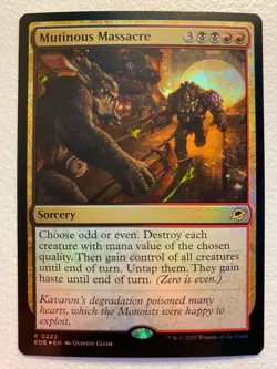 MTG 1x FOIL Mutinous Massacre # 222 Edge of Eternities Magic the Gathering x1 NM - Image 1